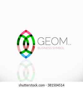 Logo, linear abstract geometric icon
