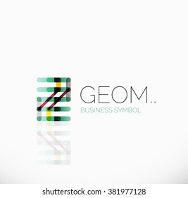 Logo, linear abstract geometric icon