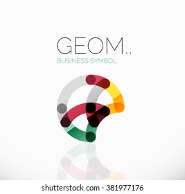 Logo, linear abstract geometric icon