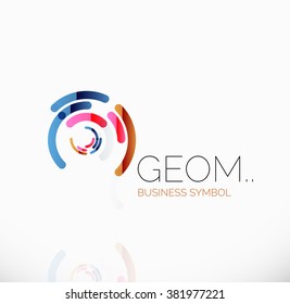 Logo, linear abstract geometric icon