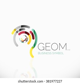 Logotipo, ícone geométrico abstrato linear