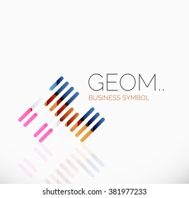 Logo, linear abstract geometric icon