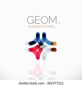 Logo, linear abstract geometric icon