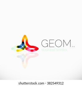 Logo, linear abstract geometric icon
