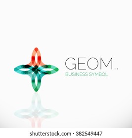 Logotipo, icono geométrico abstracto lineal