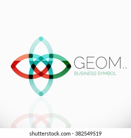 Logo, linear abstract geometric icon