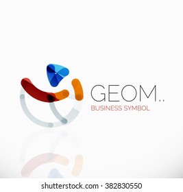 Logo, linear abstract geometric icon