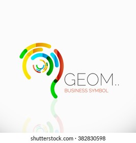 Logotipo, ícone geométrico abstrato linear
