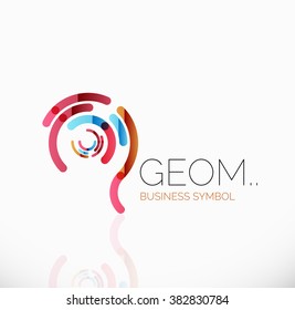 Logo, linear abstract geometric icon