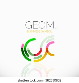 Logotipo, icono geométrico abstracto lineal