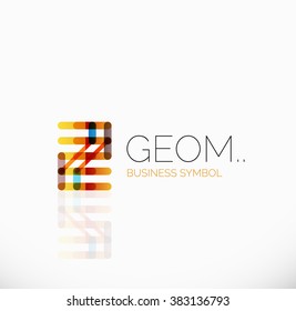 Logotipo, icono geométrico abstracto lineal