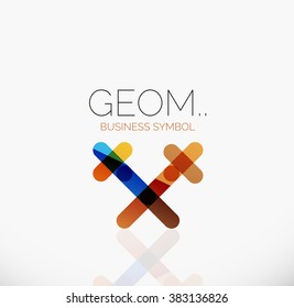 Logo, linear abstract geometric icon