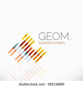 Logotipo, icono geométrico abstracto lineal