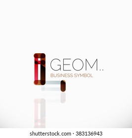 Logo, linear abstract geometric icon