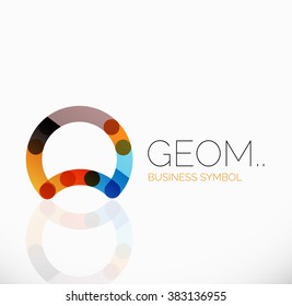 Logotipo, ícone geométrico abstrato linear
