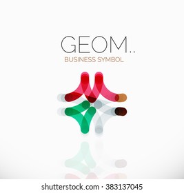 Logo, linear abstract geometric icon