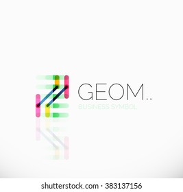 Logo, linear abstract geometric icon