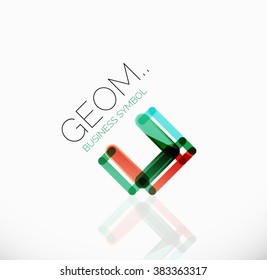 Logo, linear abstract geometric icon