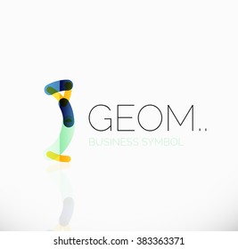 Logo, linear abstract geometric icon