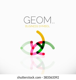 Logotipo, icono geométrico abstracto lineal
