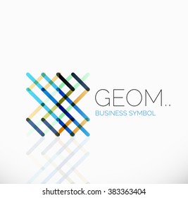 Logo, linear abstract geometric icon