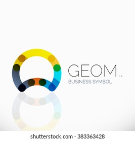 Logo, linear abstract geometric icon