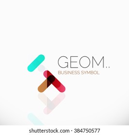 Logotipo, icono geométrico abstracto lineal