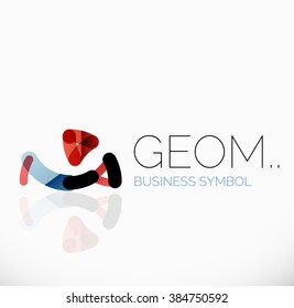 Logotipo, icono geométrico abstracto lineal