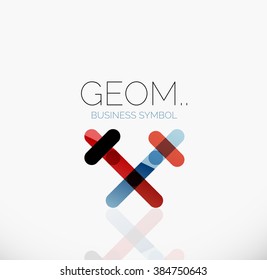 Logo, linear abstract geometric icon