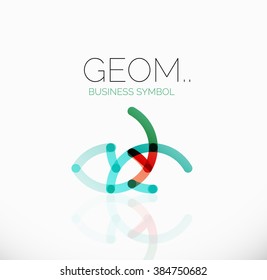 Logo, linear abstract geometric icon