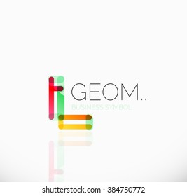 Logo, linear abstract geometric icon