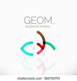 Logo, lineares abstraktes geometrisches Symbol