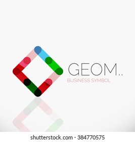 Logo, linear abstract geometric icon