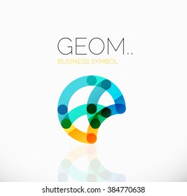 Logo, linear abstract geometric icon