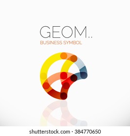 Logo, linear abstract geometric icon