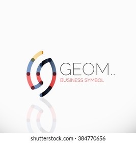 Logotipo, icono geométrico abstracto lineal