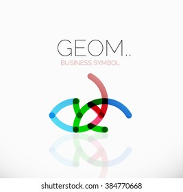 Logo, linear abstract geometric icon