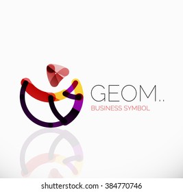 Logo, linear abstract geometric icon