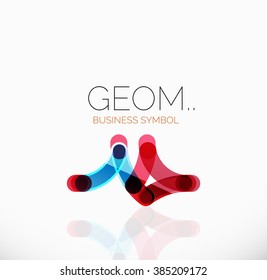 Logo, linear abstract geometric icon