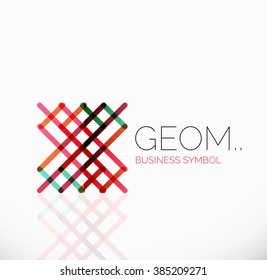 Logo, linear abstract geometric icon