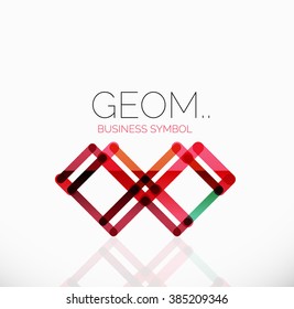Logotipo, icono geométrico abstracto lineal