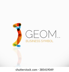 Logo, linear abstract geometric icon