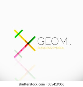 Logo, linear abstract geometric icon