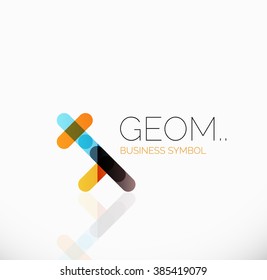Logo, linear abstract geometric icon