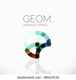 Logo, linear abstract geometric icon