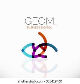Logo, linear abstract geometric icon