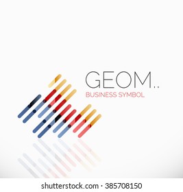 Logo, linear abstract geometric icon