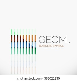 Logo, linear abstract geometric icon