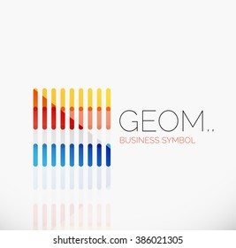 Logo, lineares abstraktes geometrisches Symbol