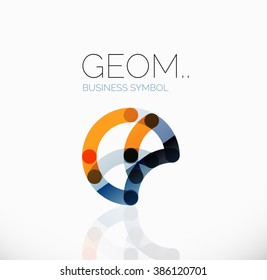 Logo, linear abstract geometric icon